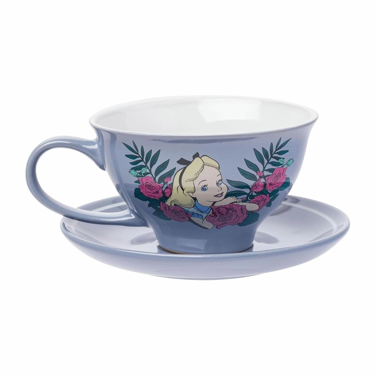 Silver Buffalo Alice in Wonderland Oh My Boxed Ceramic Teacup and Saucer, 12 Ounces