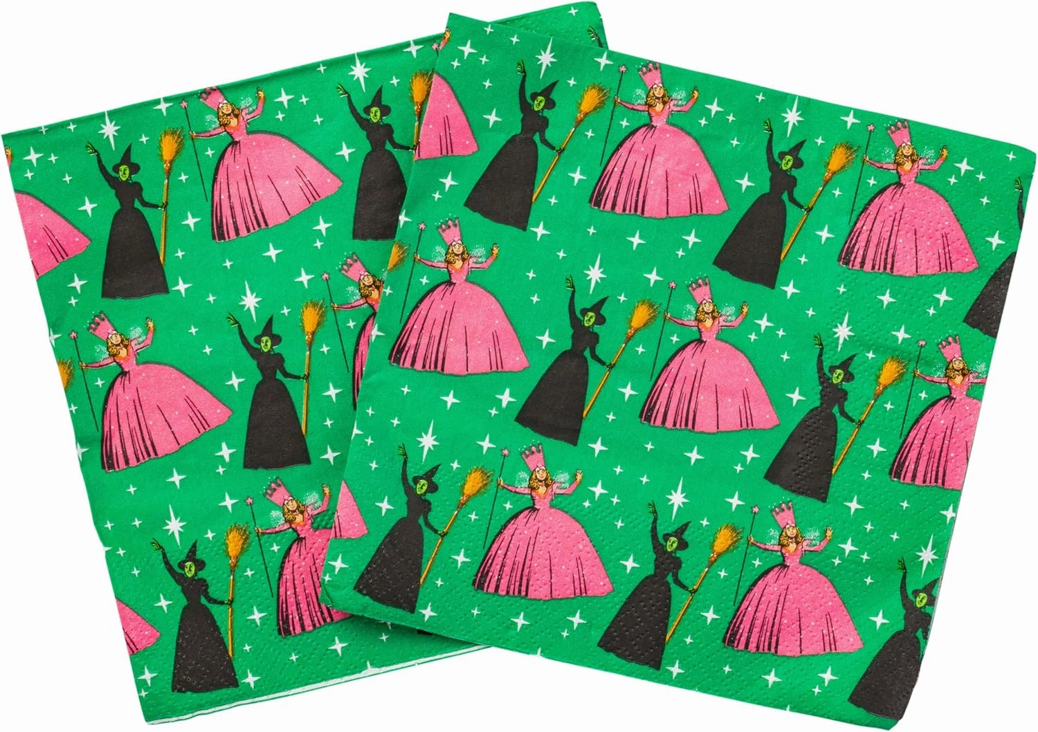 Silver Buffalo The Wizard of Oz Emerald City Featuring Dorthy, Lion, Tin Man, Scarecrow, Wicked Witch of the West Elphaba, and Glinda 32 Pack Partyware Disposable Paper Plates and Napkins