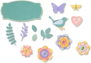 Sizzix Spring Things Dies, One Size, Multicolor
