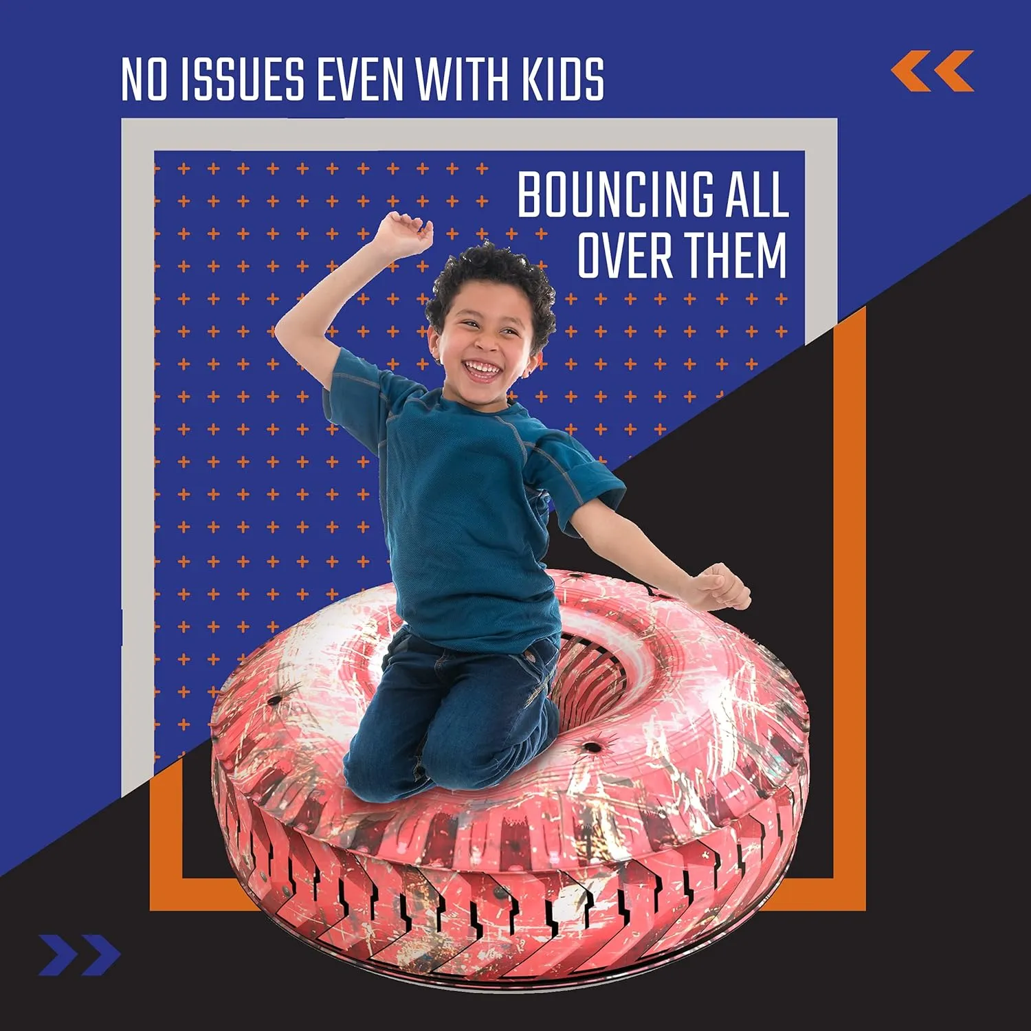 Skywin Inflatable Battle Bunkers - 4 Piece Obstacle Set for Play Combat and Laser Tag (Orange)