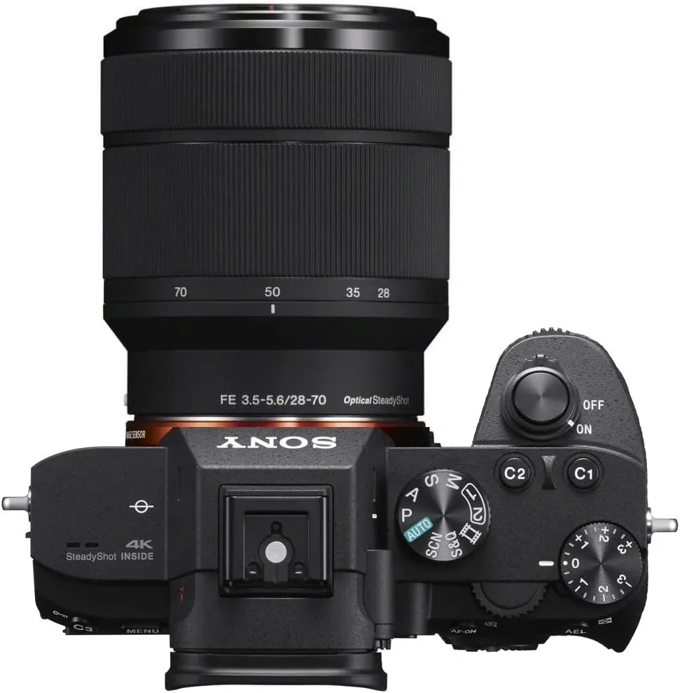 Sony a7III Full Frame Mirrorless Camera with FE 28-70mm F3.5-5.6 OSS Lens Kit ILCE-7M3K/B | Official Sony USA Partner Model | Bundle with Telephoto & Wide-Angle Lens Set, 2X 64GB Cards, Deco Gear Bag