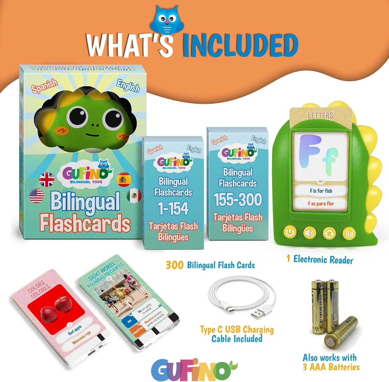 Spanish Flash Cards for Kids | Bilingual Talking Flashcards with Audio | English Learning Cards | Interactive Language Development Toy | Educational Flash Cards for Early Learning