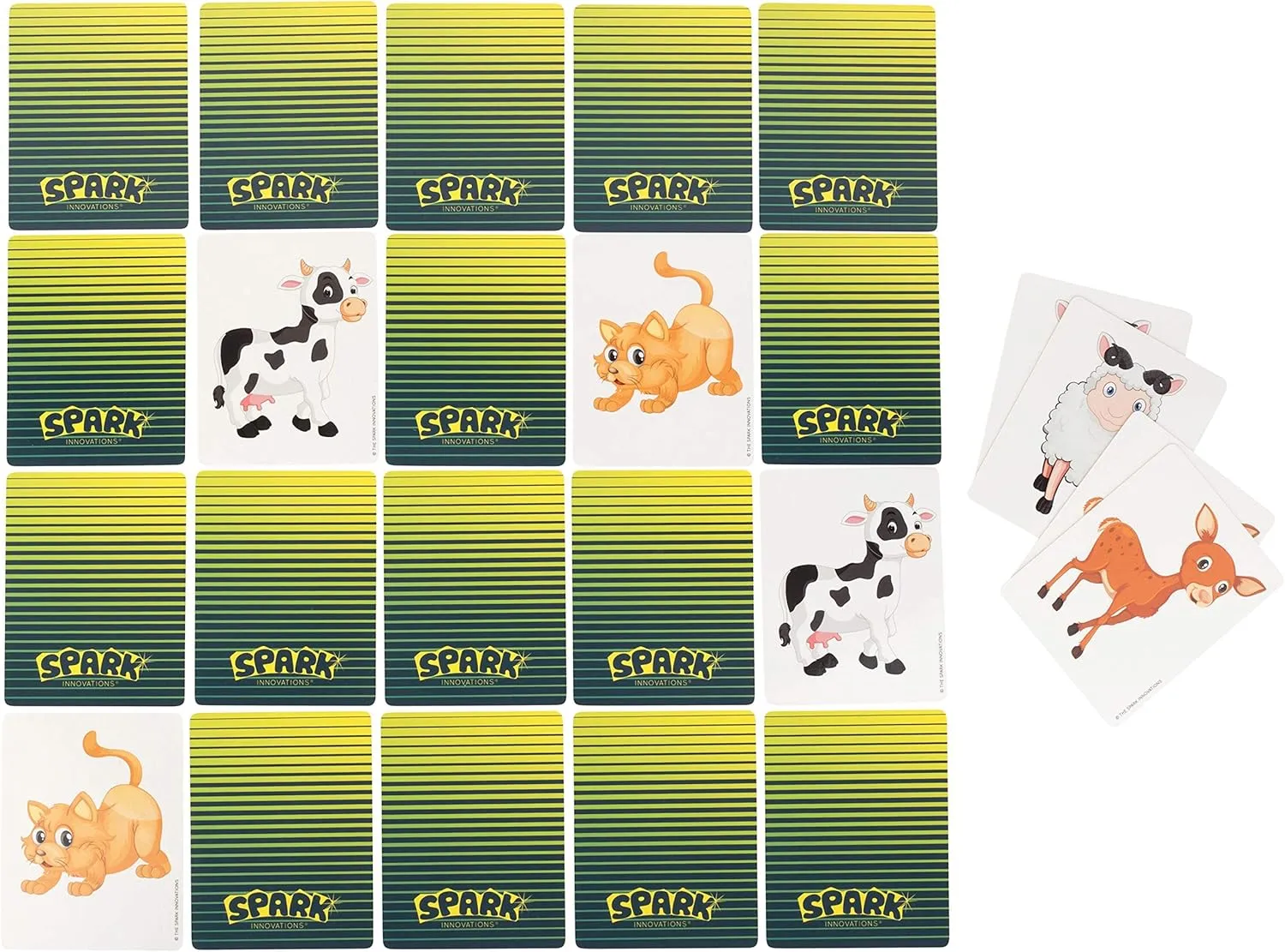SPARK INNOVATIONS Animal Matching Cards, Kids Game, Memory Game with Animal Picture Cards, Toddler Games, Matching Game, Preschool Games