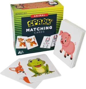 SPARK INNOVATIONS Animal Matching Cards, Kids Game, Memory Game with Animal Picture Cards, Toddler Games, Matching Game, Preschool Games