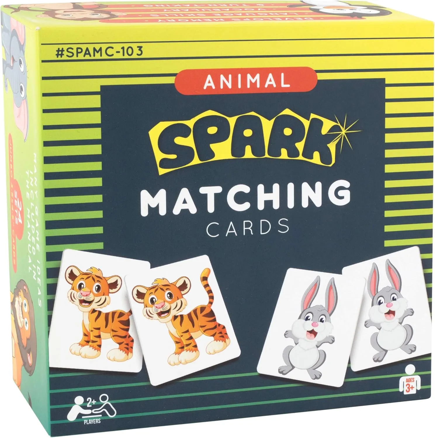 SPARK INNOVATIONS Animal Matching Cards, Kids Game, Memory Game with Animal Picture Cards, Toddler Games, Matching Game, Preschool Games