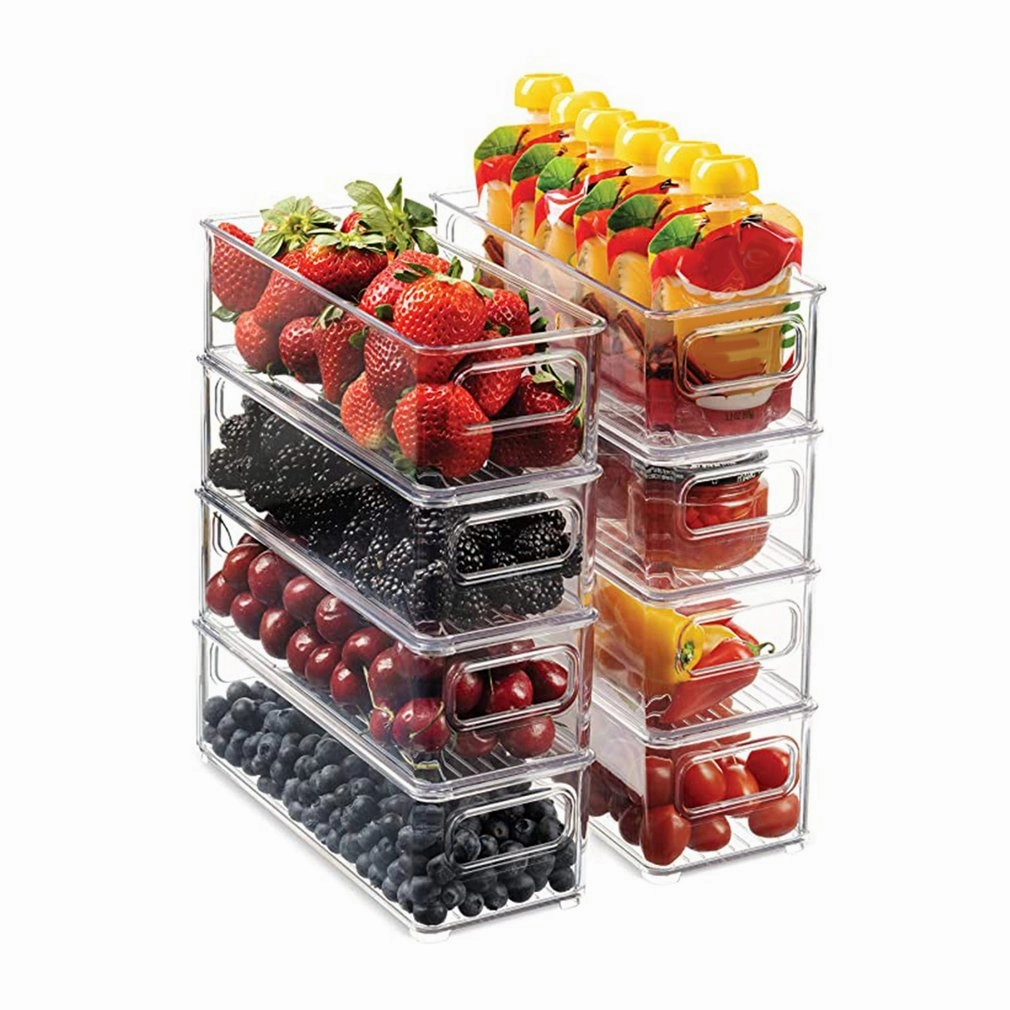 Stackable Fridge Organizer | Clear Refrigerator Storage Bins