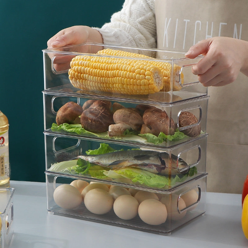 Stackable Fridge Organizer | Clear Refrigerator Storage Bins