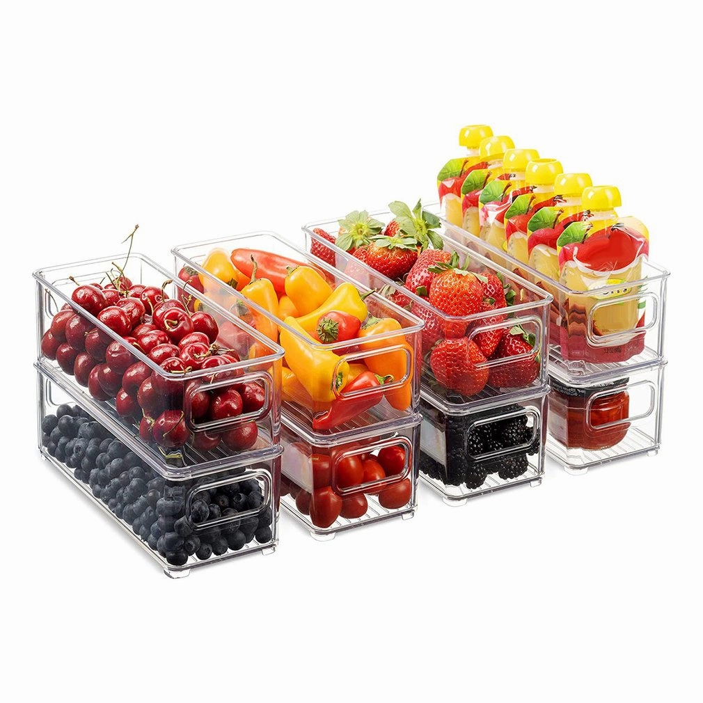 Stackable Fridge Organizer | Clear Refrigerator Storage Bins