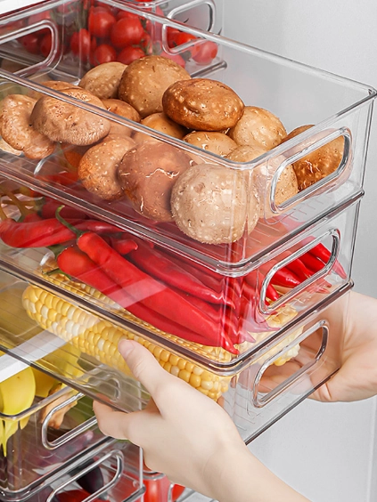 Stackable Fridge Organizer | Clear Refrigerator Storage Bins