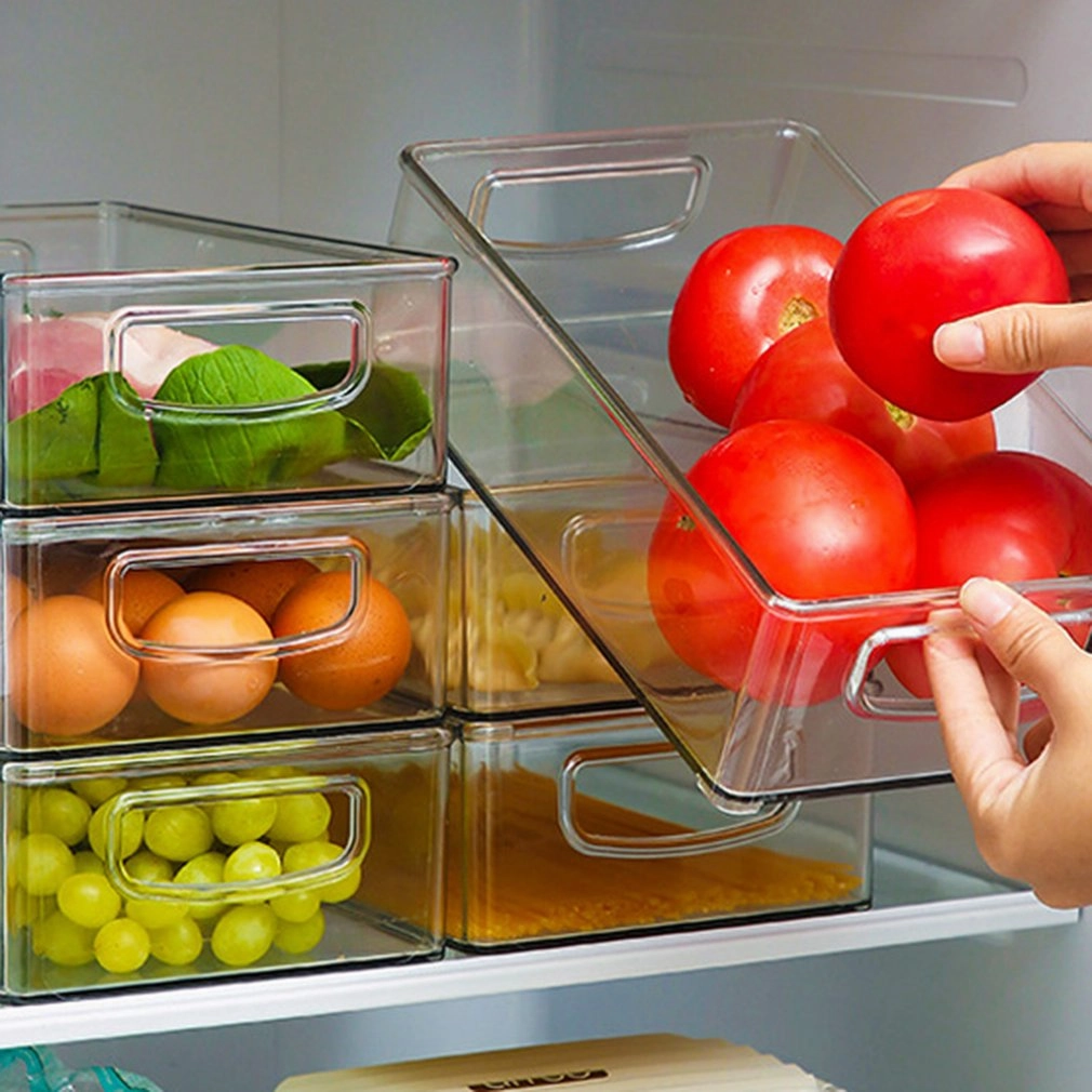 Stackable Fridge Organizer | Clear Refrigerator Storage Bins