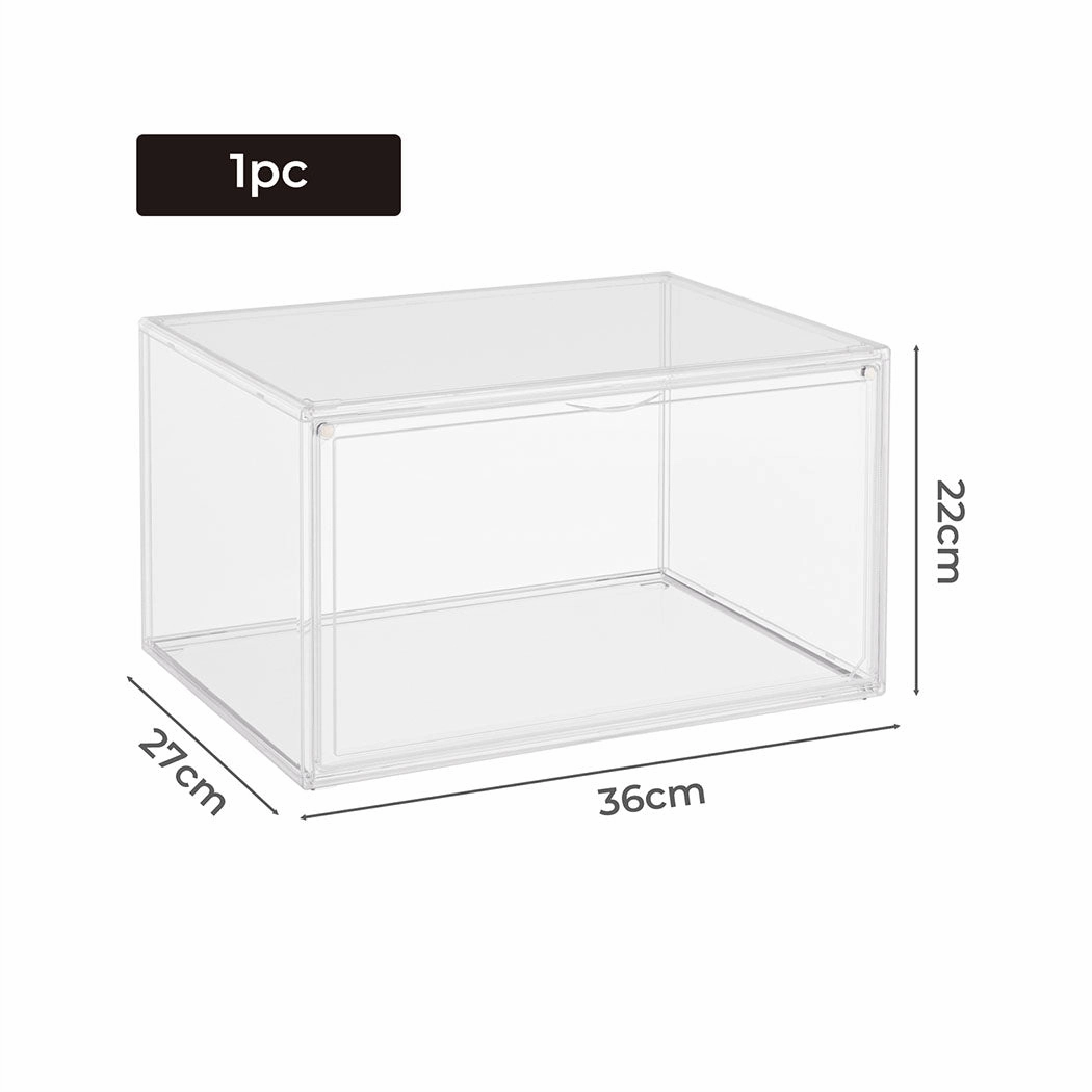 Stacked Magnetic Sneaker Display Case Clear Transparent