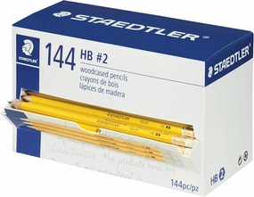 Staedtler Yellow School Pencils, Pre-Sharpened HB/#2, Wood Pencils with Eraser, 144ct Class Pack, 13247C144A