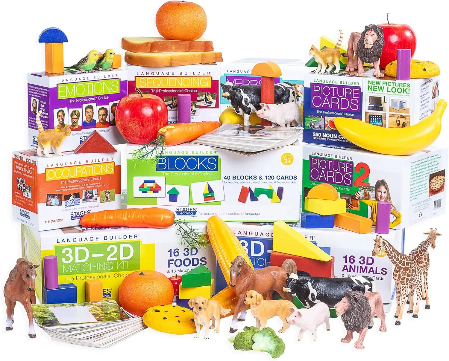 Stages Learning Language Builder 9-Box Set Educational Flash Cards