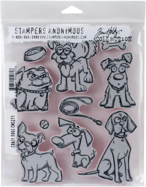 Stampers Anonymous CMS Set StampersA Cling Stamp THoltz Crazy Dogs, 24.6 x 18.9 x 0.5 cm, Multi-Colour