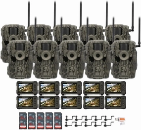 Stealth Cam 36MP Fusion Max Cellular Trail Camera with 80 Feet Detection Range (10-Pack) Bundle with 10x SD Card Viewer, 10x Camera Holder, 10x 32GB Memory Card, and Card Reader (41 Items)