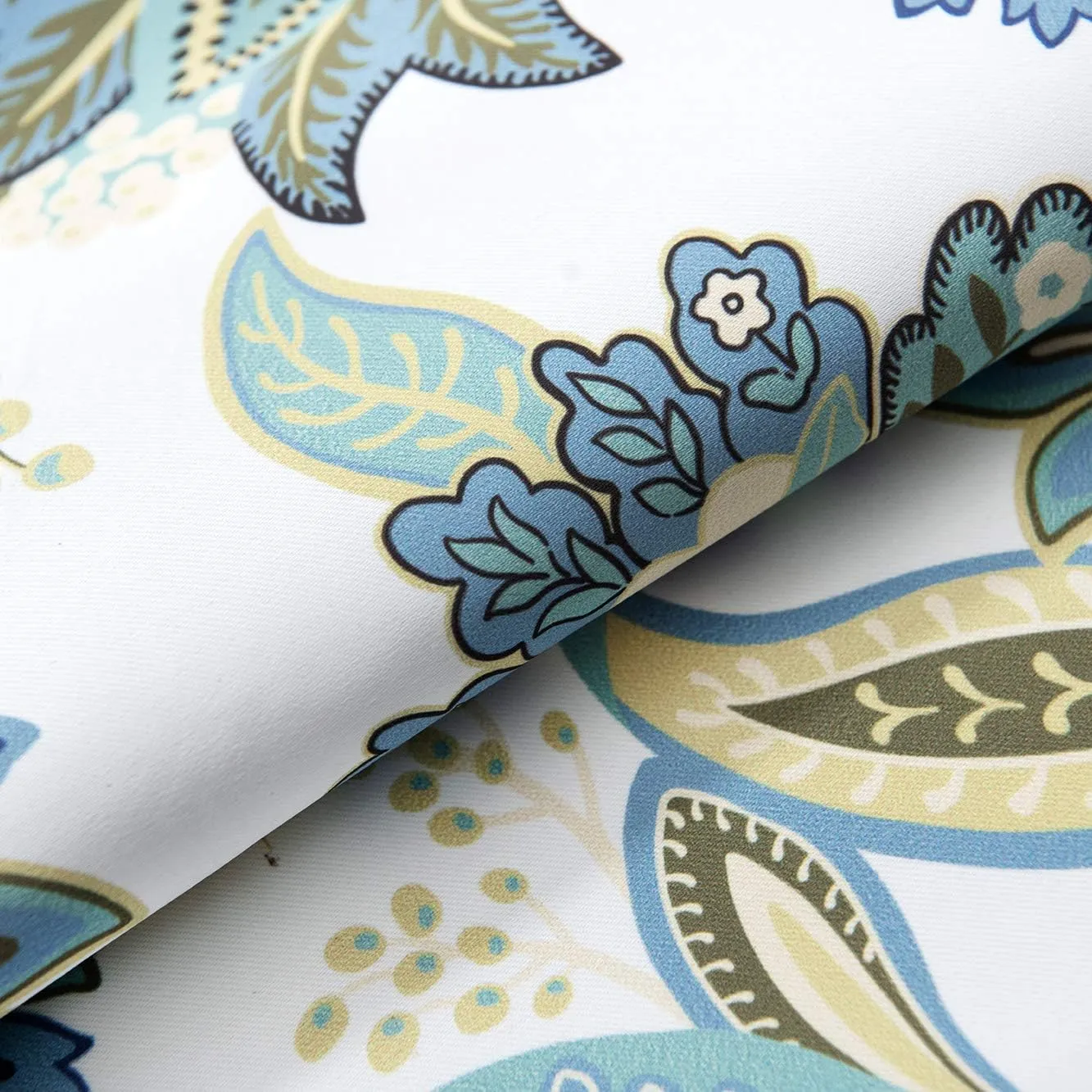 Summer Green Floral Valances for Windows, Multicolor Flower Room DarkeningRod Pocket Small Curtains Valance for Kitchen Cafe Living Room Bathroom 52" x 14", Turquoise Blue/Green