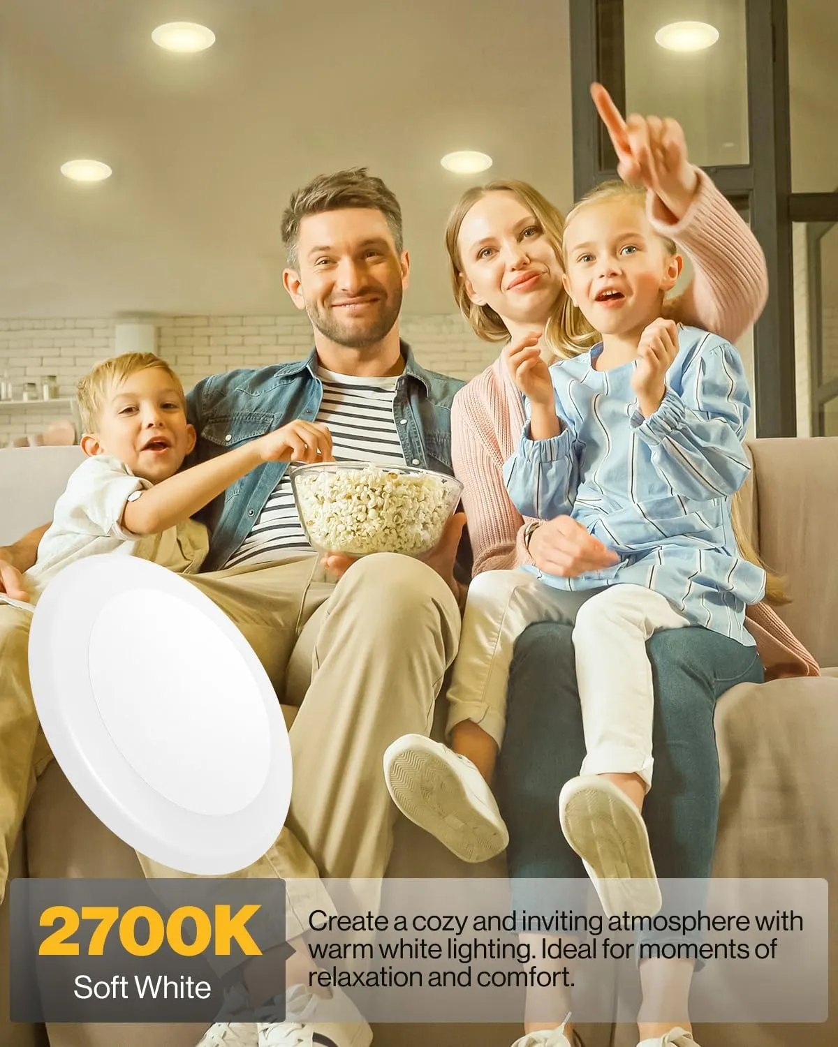 Sunco 24 Pack 5/6 Inch LED Disk Lights, Disc Lights Ceiling, LED Flush Mount Recessed Can Lighting, 1050 LM, 2700K Soft White, Dimmable, 15W=75W, Damp Rated ETL