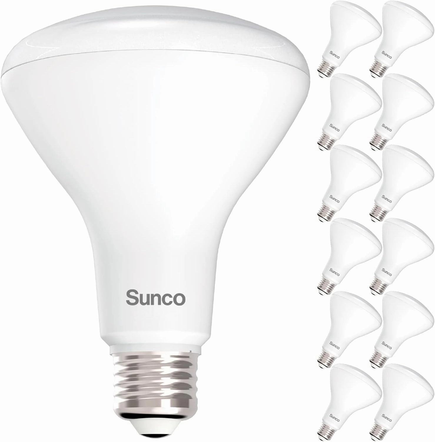 Sunco 12 Pack BR30 Light Bulbs LED, Recessed Can Light Bulbs, Indoor Flood Bulb, 850 LM, 11W (65W Equivalent), 2700K Soft White, Dimmable, E26 Base, for Home, Kitchen, Bedroom UL.