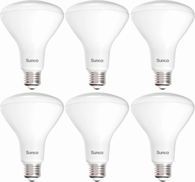 Sunco BR30 Light Bulb LED Indoor Flood Lights 3000K Warm White 850 Lumens, E26 Base, 25,000 Lifetime Hours, Interior Dimmable Recessed Can Light, 6 Pack, 11W Equivalent 90W.