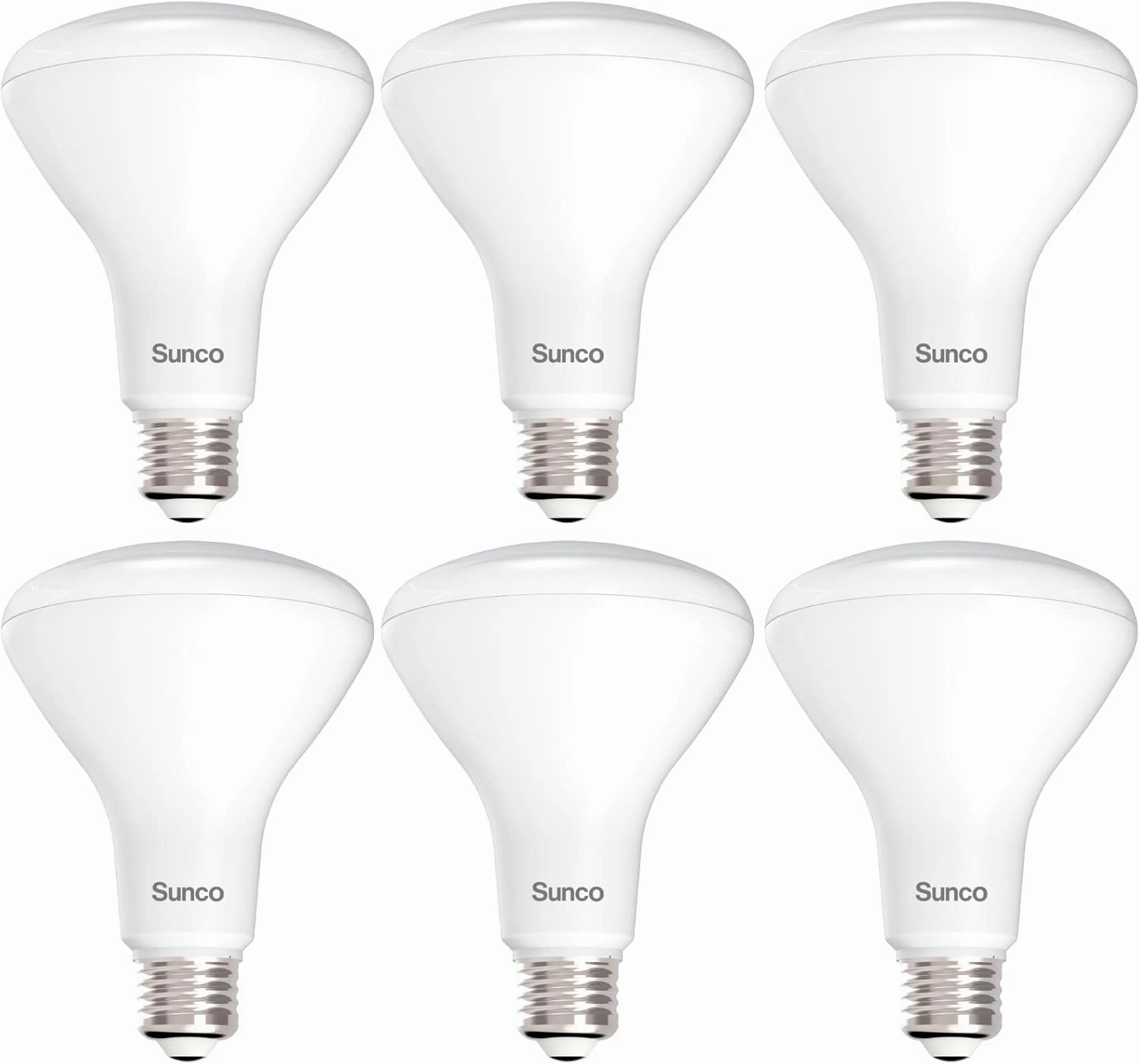 Sunco BR30 Light Bulb LED Indoor Flood Lights 3000K Warm White 850 Lumens, E26 Base, 25,000 Lifetime Hours, Interior Dimmable Recessed Can Light, 6 Pack, 11W Equivalent 90W.