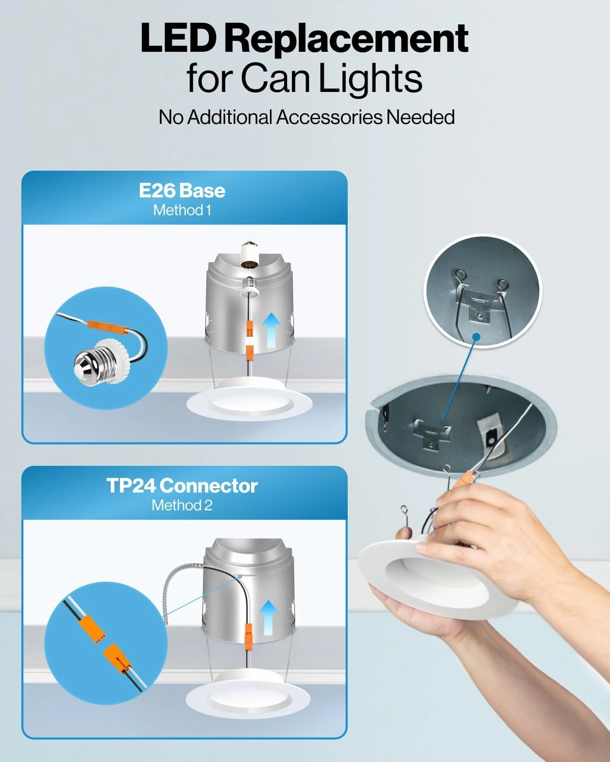 Sunco Retrofit LED Recessed Lighting 6 Inch, Downlight Can Lights for Ceiling, Baffle Trim, 965 LM, 13W (120W Equivalent), 4000K Cool White, Dimmable, Damp Rated UL 4 Pack.