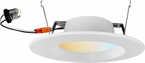 Sunlite 87793 5 or 6-Inch Retrofit Recessed Downlight, 15 Watts (75W=), 1100 Lmns, Color Selectable 27K/30K/35K/40K/50K, 90 CRI, Dimmable, ETL Listed, White, for Entryways, Hallways & Residential Use
