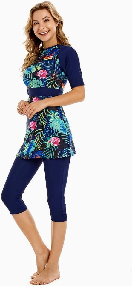 Swimming Costume Burkini for Girls Swimwear Short Sleeve Modest Swimsuit Surfing Suit Swimming Plus Size Beachwear