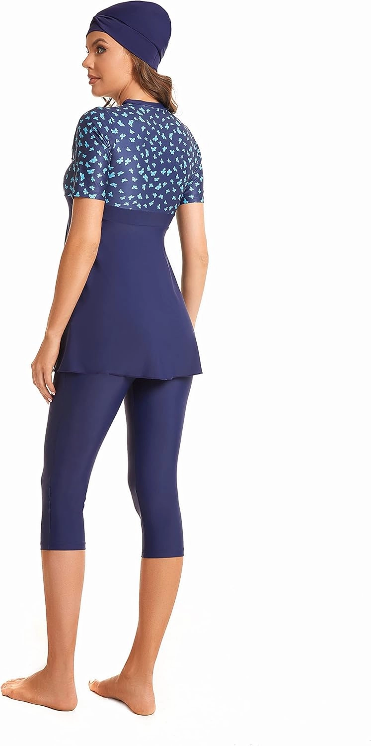 Swimming Costume Burkini for Girls Swimwear Short Sleeve Modest Swimsuit Surfing Suit Swimming Plus Size Beachwear