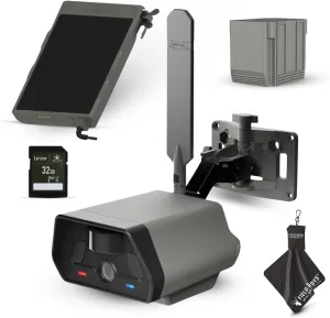 TACTACAM Defend Cellular Security Camera - No WiFi Required - Motion Activated Wireless Camera - Motion Detection - Includes Solar Panel, Rechargeable Battery, SD Card, and Microfiber Cleaning Cloth