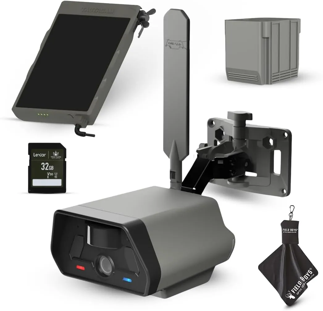 TACTACAM Defend Cellular Security Camera - No WiFi Required - Motion Activated Wireless Camera - Motion Detection - Includes Solar Panel, Rechargeable Battery, SD Card, and Microfiber Cleaning Cloth