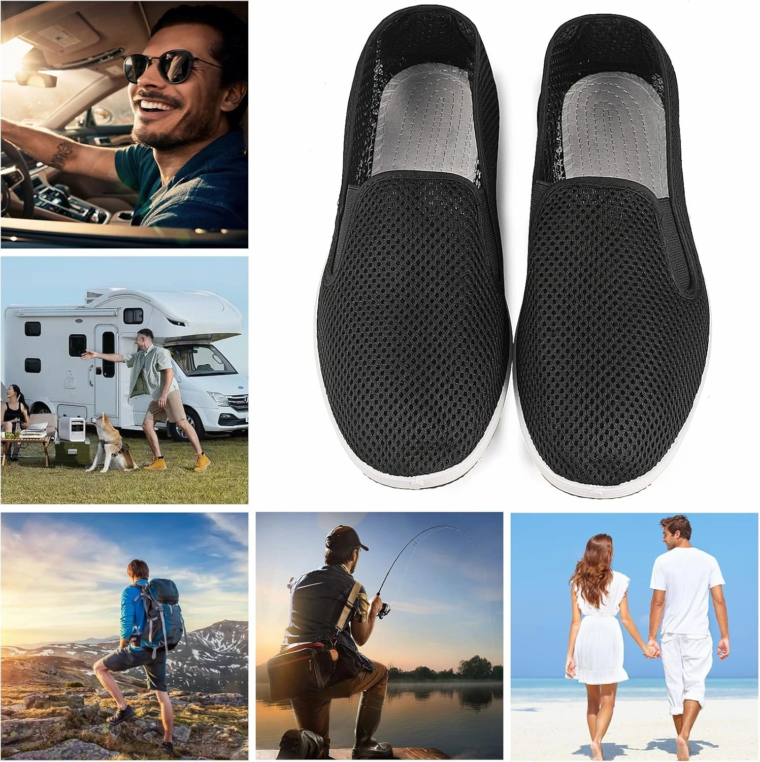 Tai Chi Shoes Fit for Kung Fu and Martial Arts, Light, Soft, and Breathable Suitable for Indoor/Outdoor Activities, Anti-Slip for Car Driving and Fishing, Black