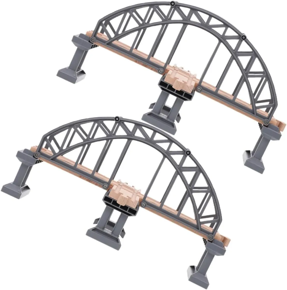 The Train Wooden Toys Track Expansion Set DIY Train Tracks with Bridge Accessory
