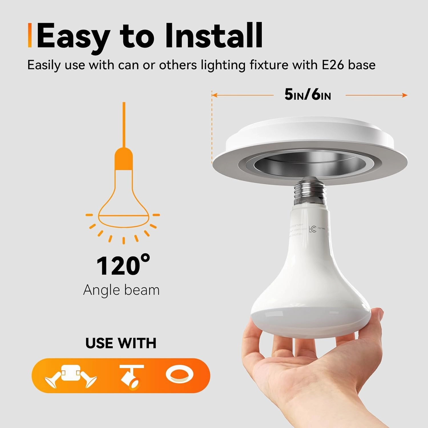 TJOY 12 Pack BR30 Flood Light Bulb Indoor, 65W Equivalent Dimmable Led Recessed Lights Bulb, 2700K Soft Warm White, E26 Base Bulbs for Kitchen Ceiling, Recessed Can, Replacement Incandescent, 9W,800LM