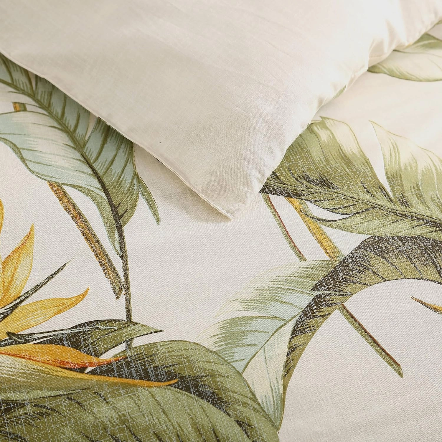 Tommy Bahama - King Comforter Set, Reversible Cotton Bedding with Matching Shams & Bonus Throw Pillows, Super Soft Bedding Set (Birds of Paradise Off-White, King)