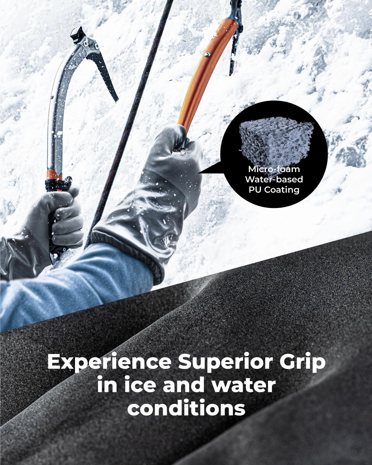 toolant Waterproof Winter Gloves with Grip, Balaena Freezer Gloves for Light Duty Work & Outdoor Adventure, Hiking, Farming, Washing, Ice Fishing, X-Large