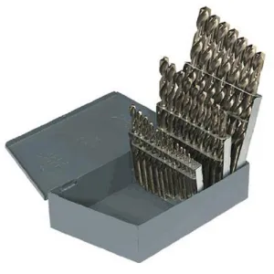 Topline Drill Bit Set, Bright Finish M2 Ground Steel 1/16"-1/2" 29pcs