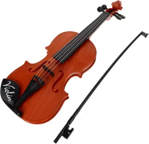 TOYANDONA 1 Set Kids Toy Violin with Adjustable Strings and Bow, Plastic Violin Violin Toy Kids Ukulele Toy Realistic Looking Instrument for Learning Classical Music
