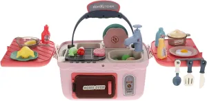 TOYANDONA 1set Boy Girl Kitchen Toy Set of Barbecue Plaything Simulation Cutlery Premium Plastic Kitchenware for Boys Girls Creative Role Play Cooking Accessories Fun Educational Toys for