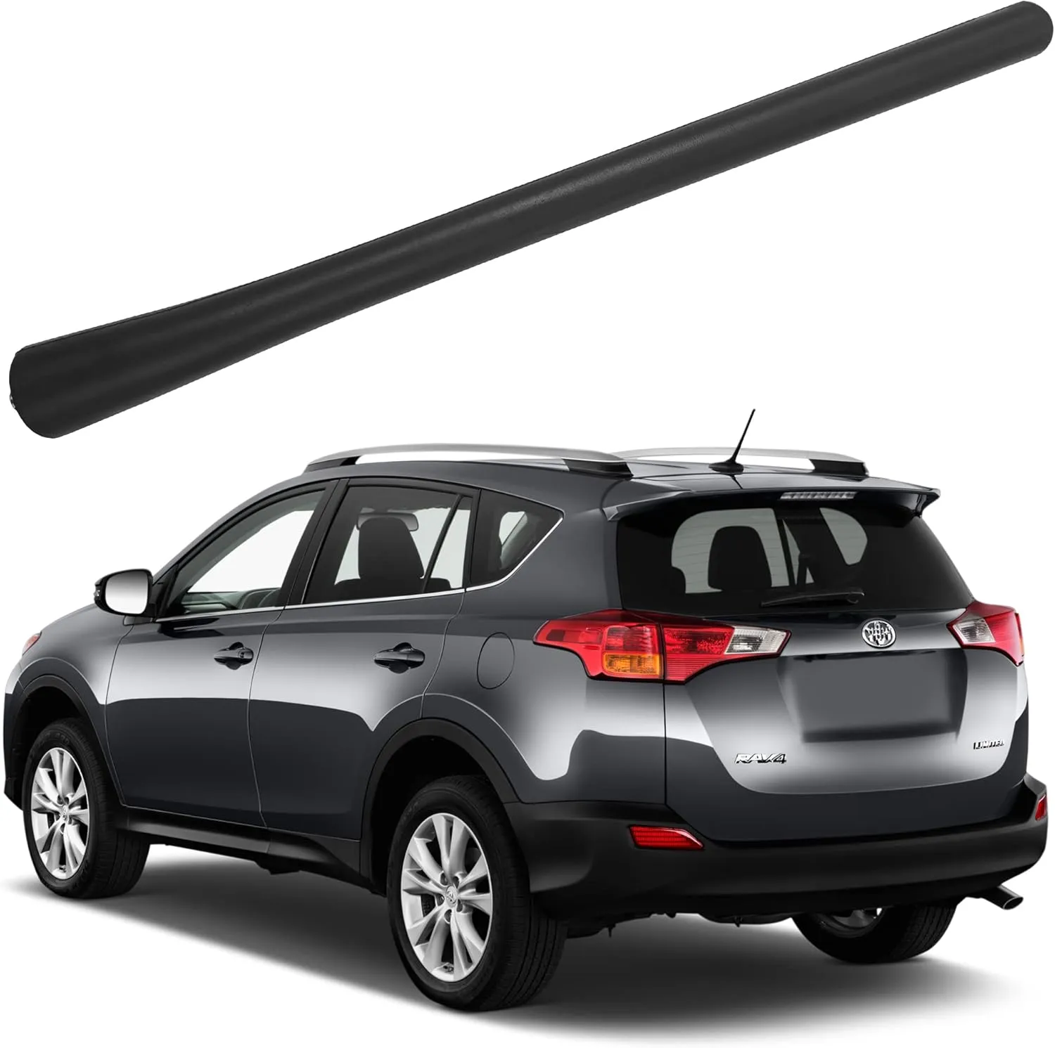 Toyota 7 Inch Rubber Antenna - RAV4 (2008-2016, EV 2012-2013), Car Wash Proof, Internal Copper Coil Mast Replacement