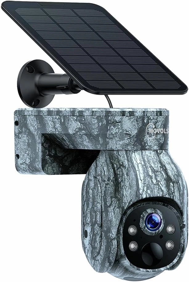 Trail Camera 4G LTE, 2K PTZ Cellular Game Camera Solar with 360° Full View,Live Video, Color Night Vision, Hunting Camera Motion Activated IP66 Waterproof, No WiFi, Remote Phone Access
