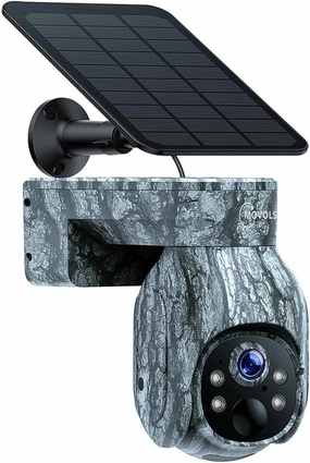Trail Camera 4G LTE, 2K PTZ Cellular Game Camera Solar with 360° Full View,Live Video, Color Night Vision, Hunting Camera Motion Activated IP66 Waterproof, No WiFi, Remote Phone Access