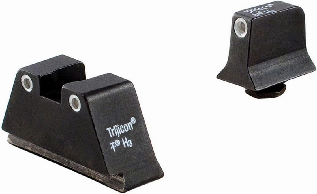 Trijicon Glock Suppressor Night Sight Set, White/Black