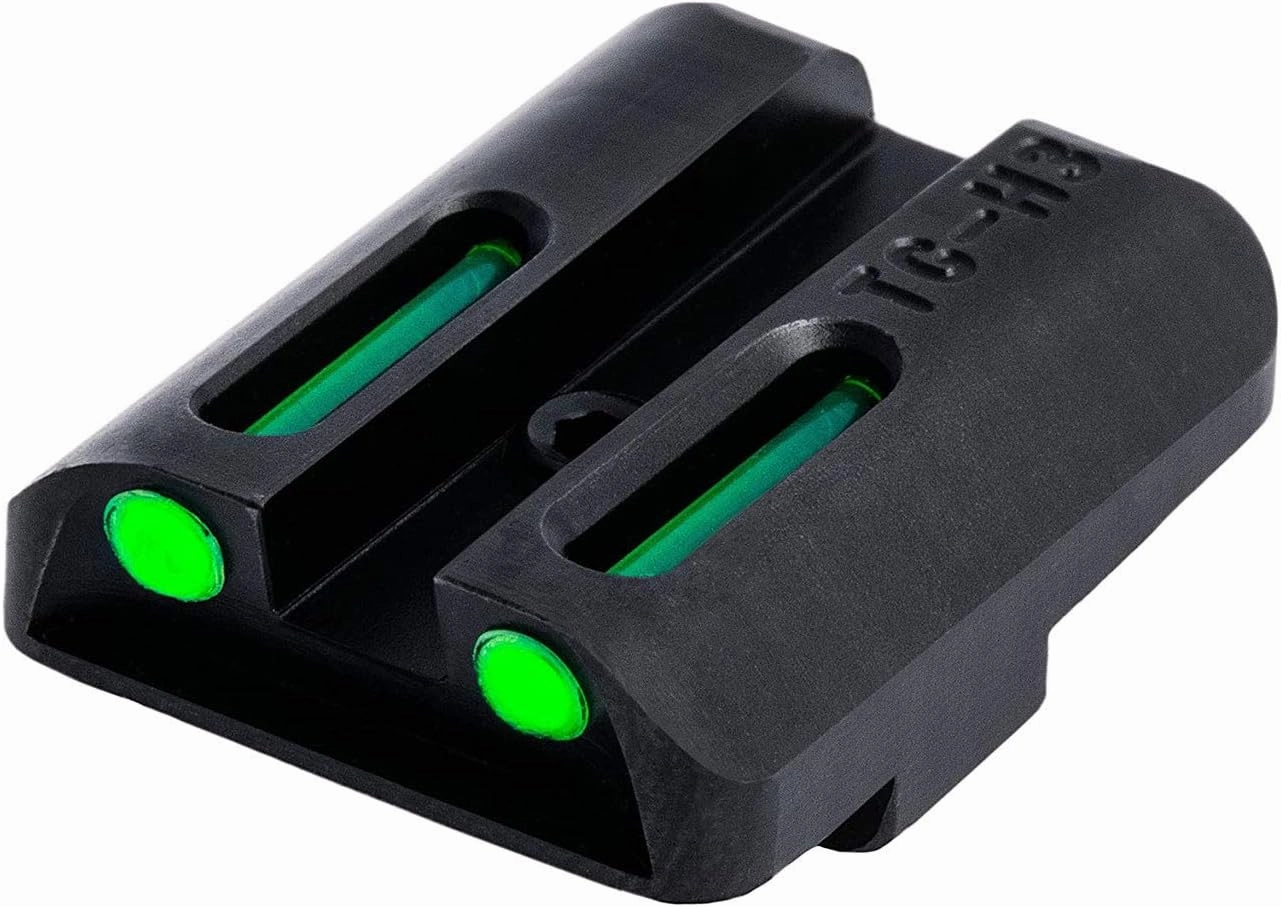 TRUGLO TFO Tritium & Fiber-Optic Handgun Sight | Snag-Resistant Front & Rear Bright Night Sights, Compatible with Glock Handguns