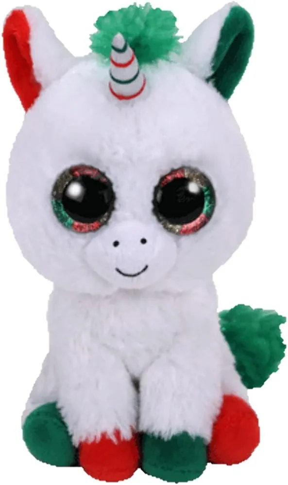 TY Beanie Baby - 36222 - Candy Cane Christmas Unicorn - 15cm