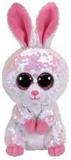 TY - Flippables Small-Plush Sequins Bonnie The Rabbit 15 cm, TY36678, Multi-Colour