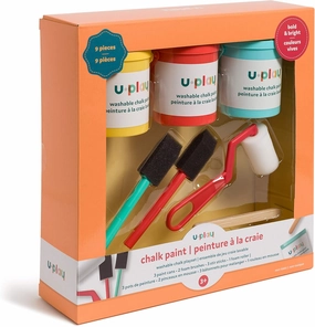 U Brands U Play Chalk Paint Playset for Kids, Washable, Multicolored, 9 Pieces