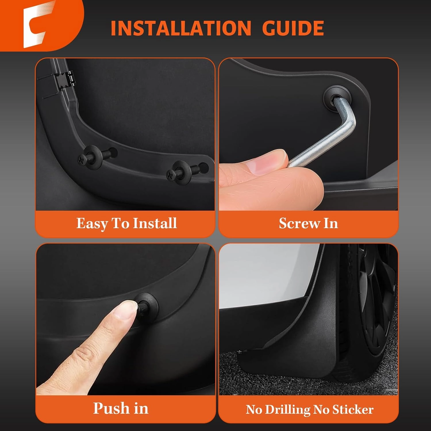 Upgraded Mud Flaps Compatible with 2022 2023 2024 2025 Toyota Tundra, No Drilling/Tape Wheel and Tire Mud Guards Fit for Tundra, All Weather Protector Splash Guard Fenders, 4PC
