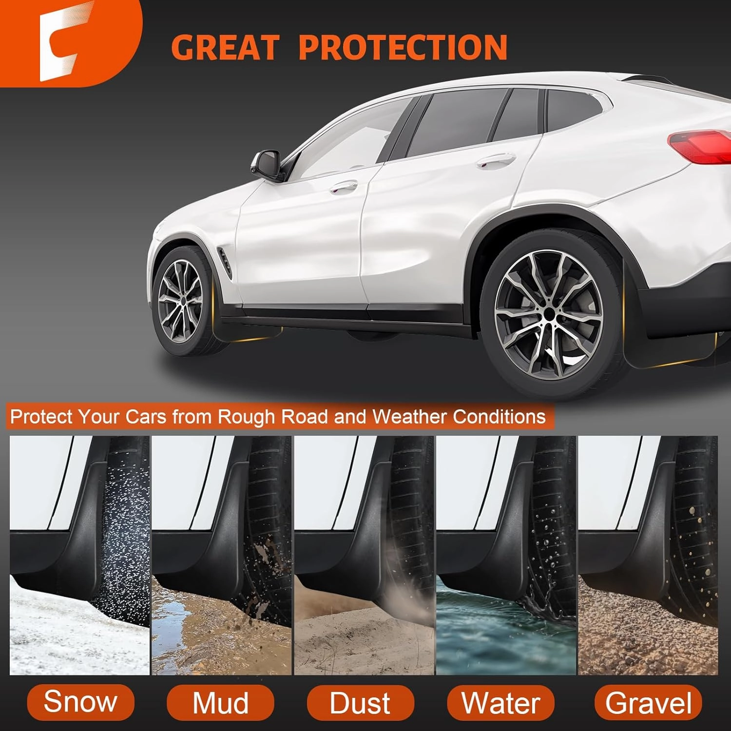 Upgraded Mud Flaps Compatible with 2022 2023 2024 2025 Toyota Tundra, No Drilling/Tape Wheel and Tire Mud Guards Fit for Tundra, All Weather Protector Splash Guard Fenders, 4PC