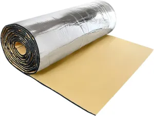 uxcell 394mil/10mm 64.5sqft Sound Deadening Heat Deadener Insulation Mat Intensive Alumium Foil Acoustic Barrier 236" x 39" / 600cm x 100cm