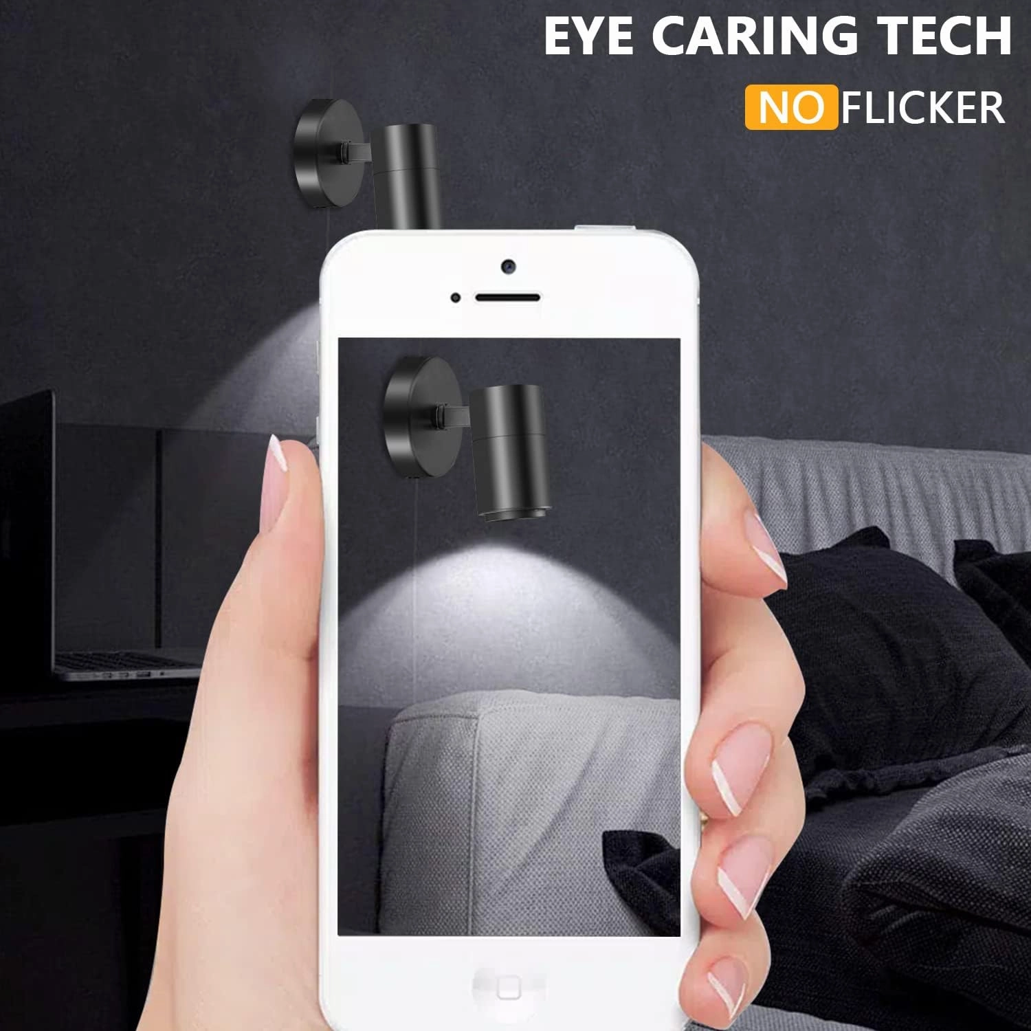 VANoopee 3-Color Zoomable LED Ceiling Spotlight Flush Mount Adjustable Spotlight Directional Dimmable Spot Lights Indoor Bright Accent Fixture for Living Room Bedroom - CRI90 15-55° 20W 2000lm Black